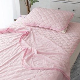 Sylphyz Towel Blanket, Single, Cool, Thin, For Summer, Reversible, 2 Pieces, Cool Touch Sensation, Cooling, Terry Fabric, Absorbent, Quick-Drying, Pink, 55.1 x 74.8 inches (140 x 190 cm)