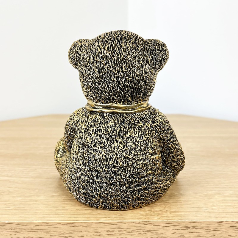 Alfie Francis 13.5cm Tall Gold Cute Teddy Bear Ornament Figurine