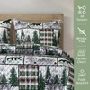 Elegant Comfort 3-Piece Holiday Rustic Plaid Patchwork Reversible Quilt -