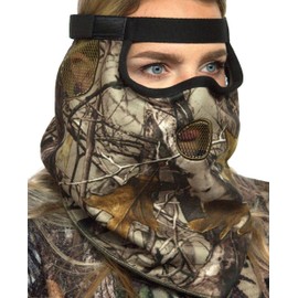 DOWN UNDER OUTDOORS Premium Camo Hunting Face Mask in Heavyweight Fleece for Winter and Cold Weather, Adjustable Size for Men, Women and Kids…