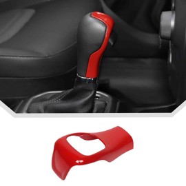JeCar Center Console Gear Shift Shifter Knob Cover Trim for Jeep Compass 2017-2023 Red Interior Accessories
