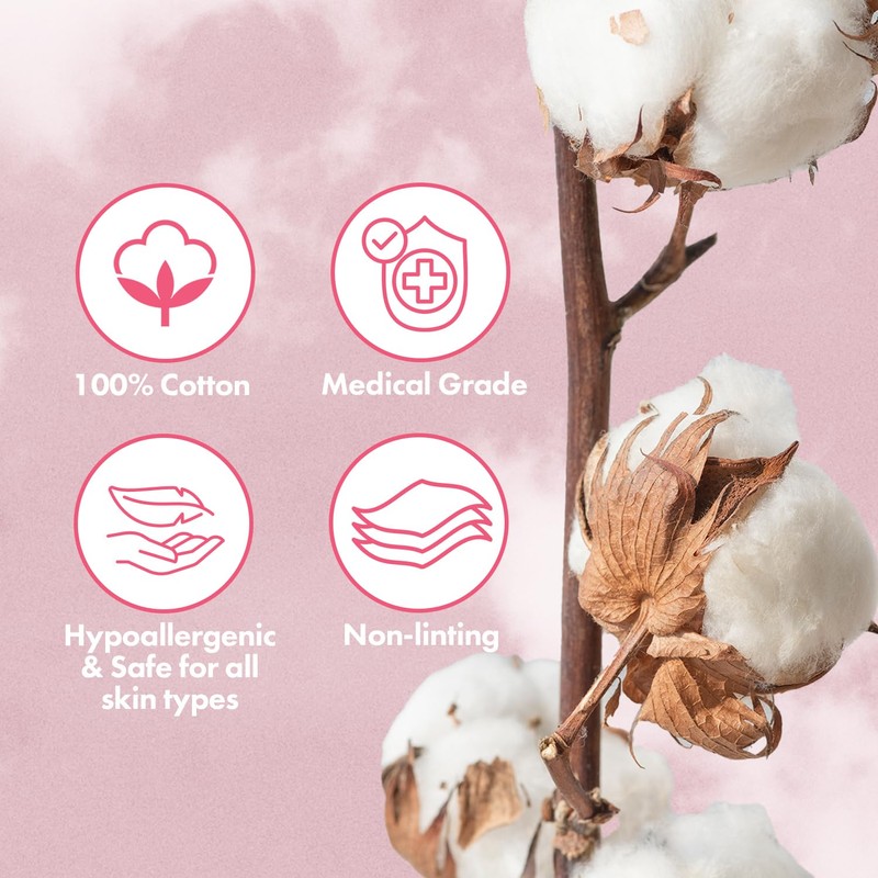 Intrinsics Petite Silken Wipes – 2"x2" 4-Ply Lint-Free Cotton Pads