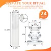 24 Set Hurricane Glass Candle Holders Bulk, Windproof Glass Covers