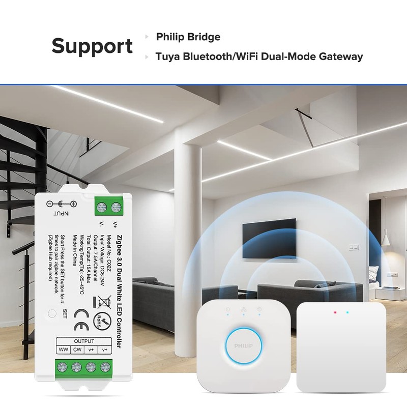 BTF-LIGHTING C02Z CCT Zigbee 3.0 LED Controller for 5050 CCT