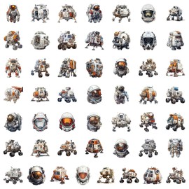 50 Pcs Space Travel Stickers for Kids Teens Adults Boys Girls Gift,Aerospace Stickers Pack for Laptop,Skateboar,Luggage,Car,Bike, Cup,Computer,Water Bottle Decor,Vinyl Waterproof Sticker