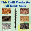 2in Wide 24in Long Metal Earth Auger Drill Bit, Steel