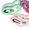 50 Pcs Little Pet Hair Clips Mini Peach Heart Hairpin