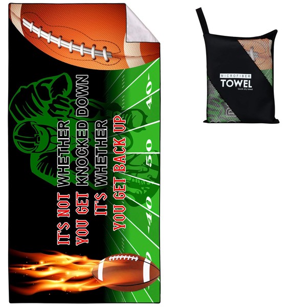 Violetpos Rugby Beach Towel 90 x 180 cm Quick Drying