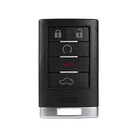 5 Button Key Fob Cover- Car Remote Control Case Keyless Entry Shell for DTS 2006-2011 CTS 2008-2014 STS 2005-2011 XTS 2013