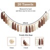 Tasruwat Tasruwat Brown Boho Yarn Tassel Garland Terracotta Garland Wall