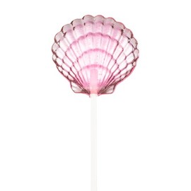 Sparko Sweets Clam Shell Lollipops, Pink, Made in USA, 12 Count, Strawberry Lemonade Flavor – Perfect for Mermaid Parties, Ariel-Themed Events, and Beach Party Favors
