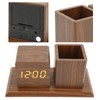 Pen Holder Clock Temperature Calendar Display 3 Level Brightness Adjustment