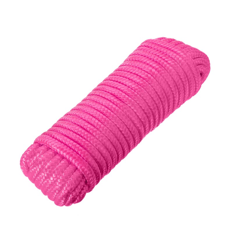 sourcing map Solid Braid Nylon Rope 3/8 Inch 50 Ft