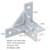 heneng 2 Pcs Wing Shaped Fittings for 1-5/8" Strut Channel,
