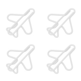 Airplane Paper Clips, Pack of 100, Flat Paper Clips, Bookmarks, Coloured Paper Clips with Storage Box, Small Paper Clips for Organising Office and School Paper Files (White)