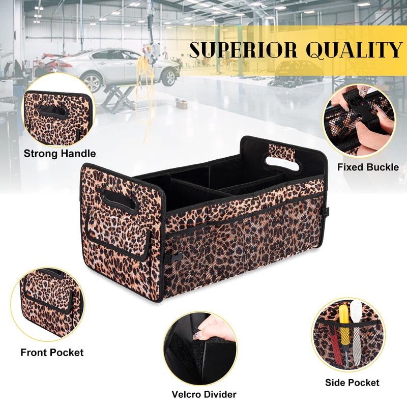 JiatuA Car Trunk Organizer, Car Organizers and Storage Collapsible Multi
