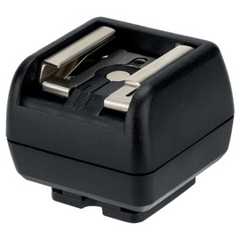 JJC Hot Shoe Flash Adapter with PC Sync Socket Compatible with Studio Flash on Standard ISO Camera Hot Shoe or Multi Interface Camera Shoe Adapter