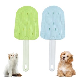 2 Pcs Cat Tongue Comb - Two-Sided Reusable Cat Tongue Brush, Cat Brush Pet Product, Simple Cleaning Cat Brushes, Cat Grooming Brush Suitable for Long Short Haired Dog & Cat (Blue+Green)