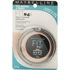 Maybelline Base de Maquillaje en Polvo Fit Me Matte & Poreless, classic ivory 120, 12 gr, matifica y controla brillo por 16h, minimiza la apariencia de poros, arrugas y líneas de expresión