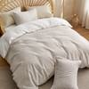 Bedsure Cotton Duvet Cover King Size - Waffle Weave Boho