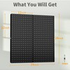 Peg Board, 4PCS Metal Pegboard, Heavy Duty Pegboard Wall Organizer