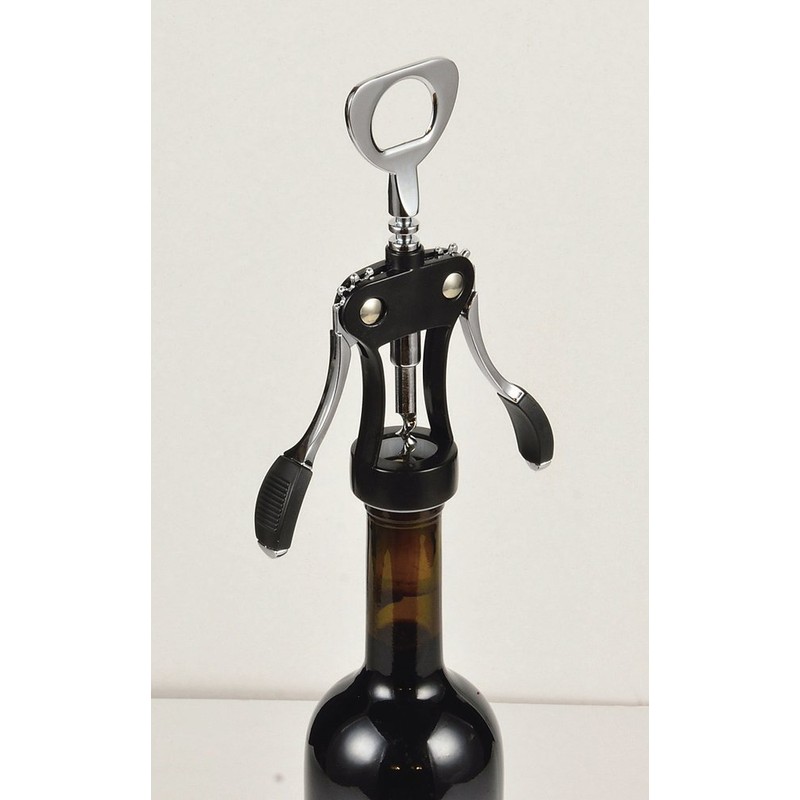 Pearl Metal Domaine Ruti Wing Drill Corkscrew, Black C-3719
