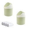 ZGWANSUI 2Pcs Desktop Trash Can with Swing Lid & 120