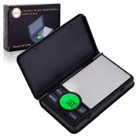 200X0.01g Digital Scale, Mini pocket scale with Black-lit LCD Display, High Precision Scales for Jewellery Gold Food Coffee Herb Coins