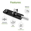 Galvanised Brenton Bolt Sliding Door Lockable Padbolt – 4" (100mm)