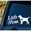 Lab Mom and Lab Dad Labrador Retriever Decal Sticker Set
