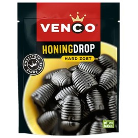 Venco Honingdrop I Hard and Sweet Licorice Drops with Honey Flavor from The Netherlands I 235g 8.28 ounce