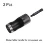 HARFINGTON 2pcs Leather Hollow Punch 1/4 Hex Shank for Drills,