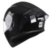 Crown Racing Modular Motorcycle Helmet with Flip-Up Design, Gloss Black,