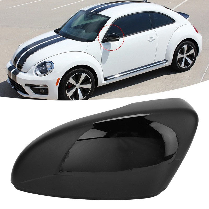 Glossy Black Rear View Door Wing Mirror Cover 3C8857537 3C8857538