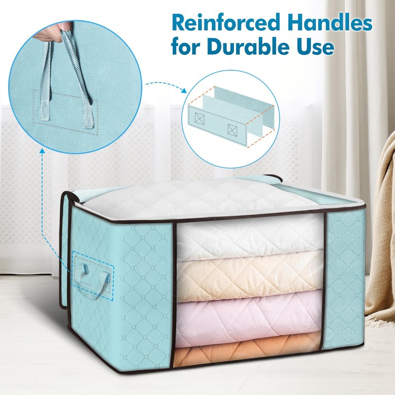 Budding Joy 90 L Large Storage Bags, 4 Pack Clothes