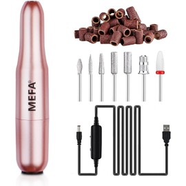 MEFA Nail Drill, 16 PCS Kit Electric Nail Drill with Nail Drill Bits, Portable Electric Nail File Professional, 20000RPM Manicure Pedicure Nail Set Efile Nail Drill for Home Salon