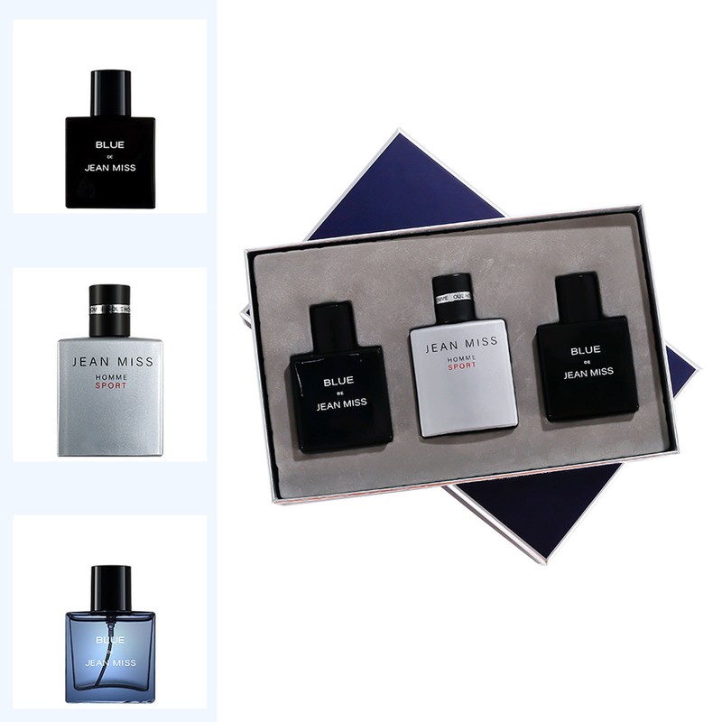 3 Pcs Men's Perfume Set Refreshing Long Lasting Light Scent