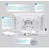 AcuRite 내장 기압계(01071) 흰색을 이용한 실내/외 온도 및 습도 번개