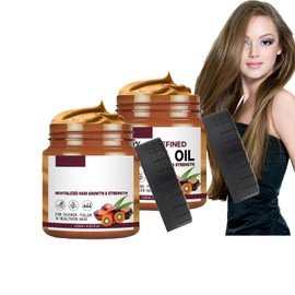 Dyceittdia 2pcs Batana Oil Conditioner, Batana-Öl für Haarwachstum, Nährt und repariert den Haarschaft, Kräftigt, verhindert Haarausfall, 2pcs*120ml, hair3