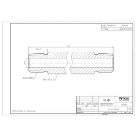 FITOK 316 Stainless Steel Hex Long Nipple 1/4" Male NPT 3" Overall Length