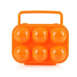 BrilliantDay Eier Aufbewahrungsbox Eierbehälter Vorratsdose Fach Multi in Kühlschrank Outdoor Picknick Camping Farbe Zufällig LianLe (Orange, 6 Fach)