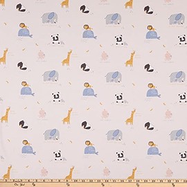 Riley Blake Designer Stretch Jersey Knit Cuddles Blush, Fabric by the Yard