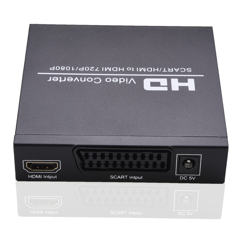 SCART/HD to HD Video Converter Support 720P/1080P Switch PAL/NTSC Switch