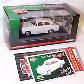 corgi vanguards white ford anglia car 1.43 scale limited edition diecast model