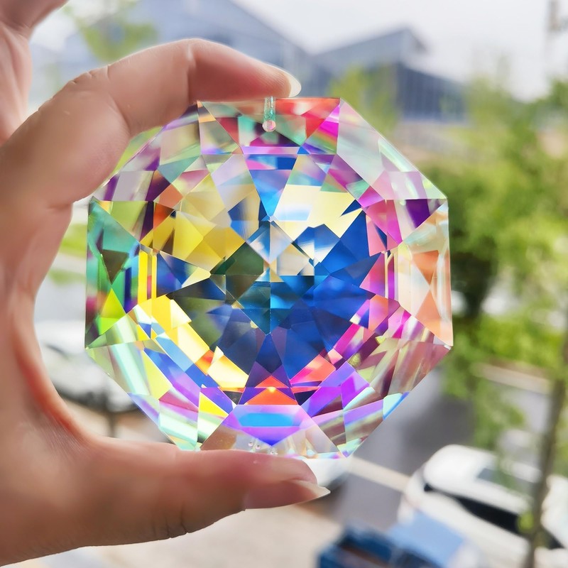 3inch Rainbow Sun Catcher Crystals for Windows AB Colored Large