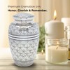 Silver Fleur De Lis Adult Cremation Urn