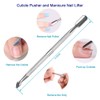 Pingispower Cuticle Pusher Set, 2 Pieces Professional Cuticle Cutter and