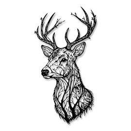 Deer Head Metal Wall Art - Rustic Cabin Decor