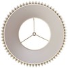 Ivory Linen Knife Pleat Medium Lamp Shade 9" Top x