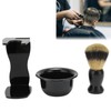 3pcs Shaving Brush Set Beard Shaving Brush Bowl Safety Shaving